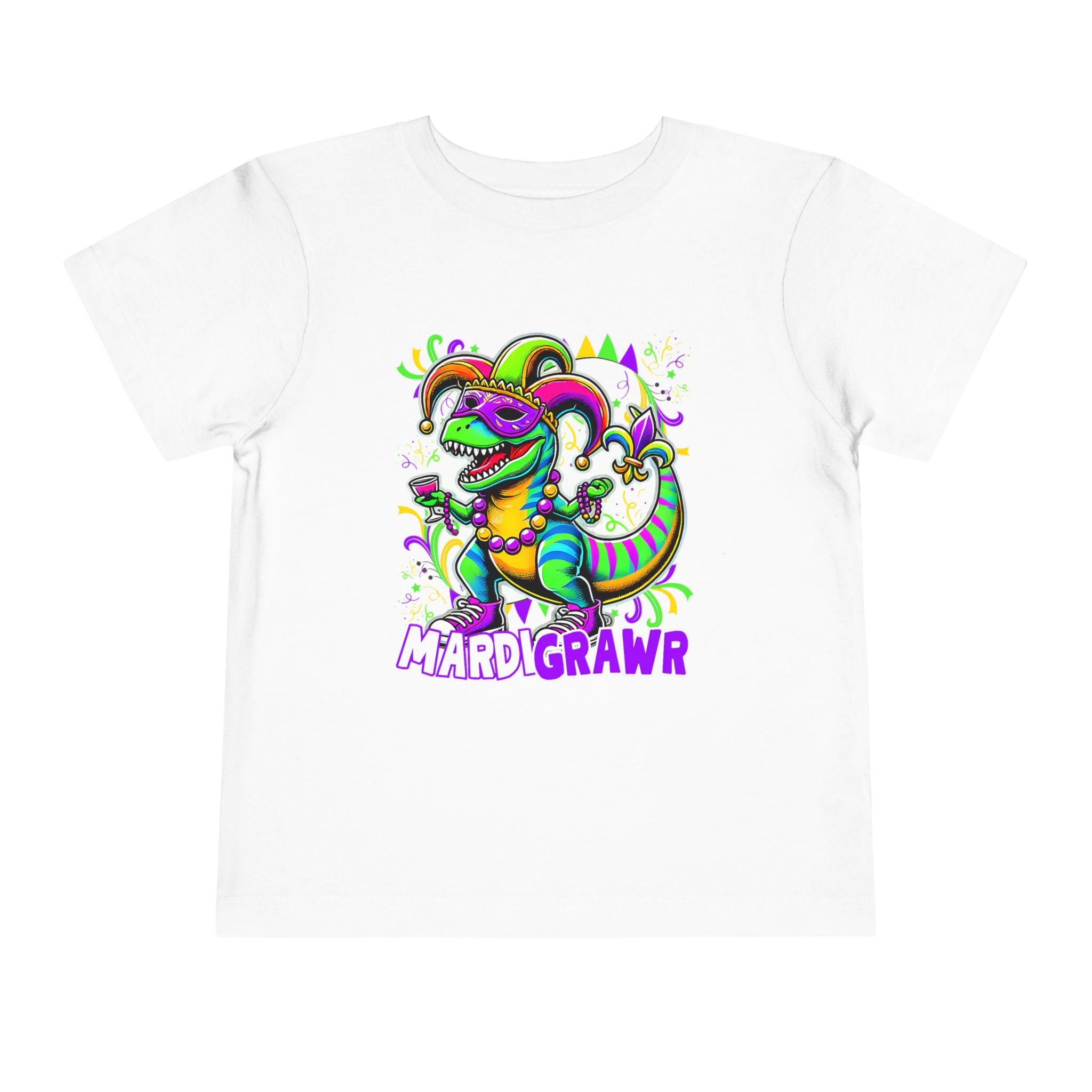 Dino Mardi Gras Toddler Tee