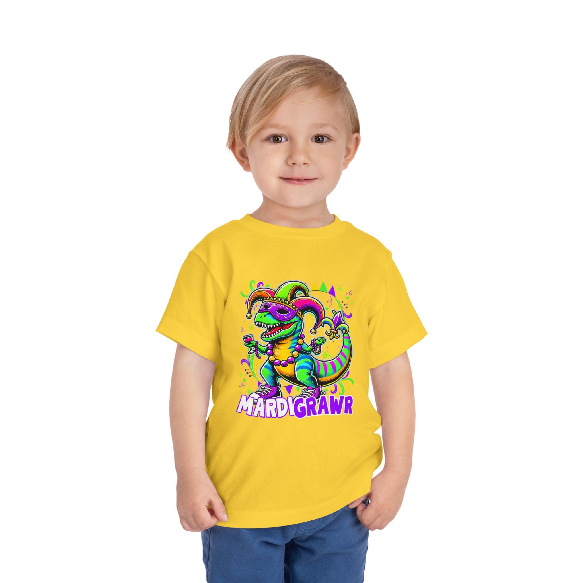 Dino Mardi Gras Toddler Tee