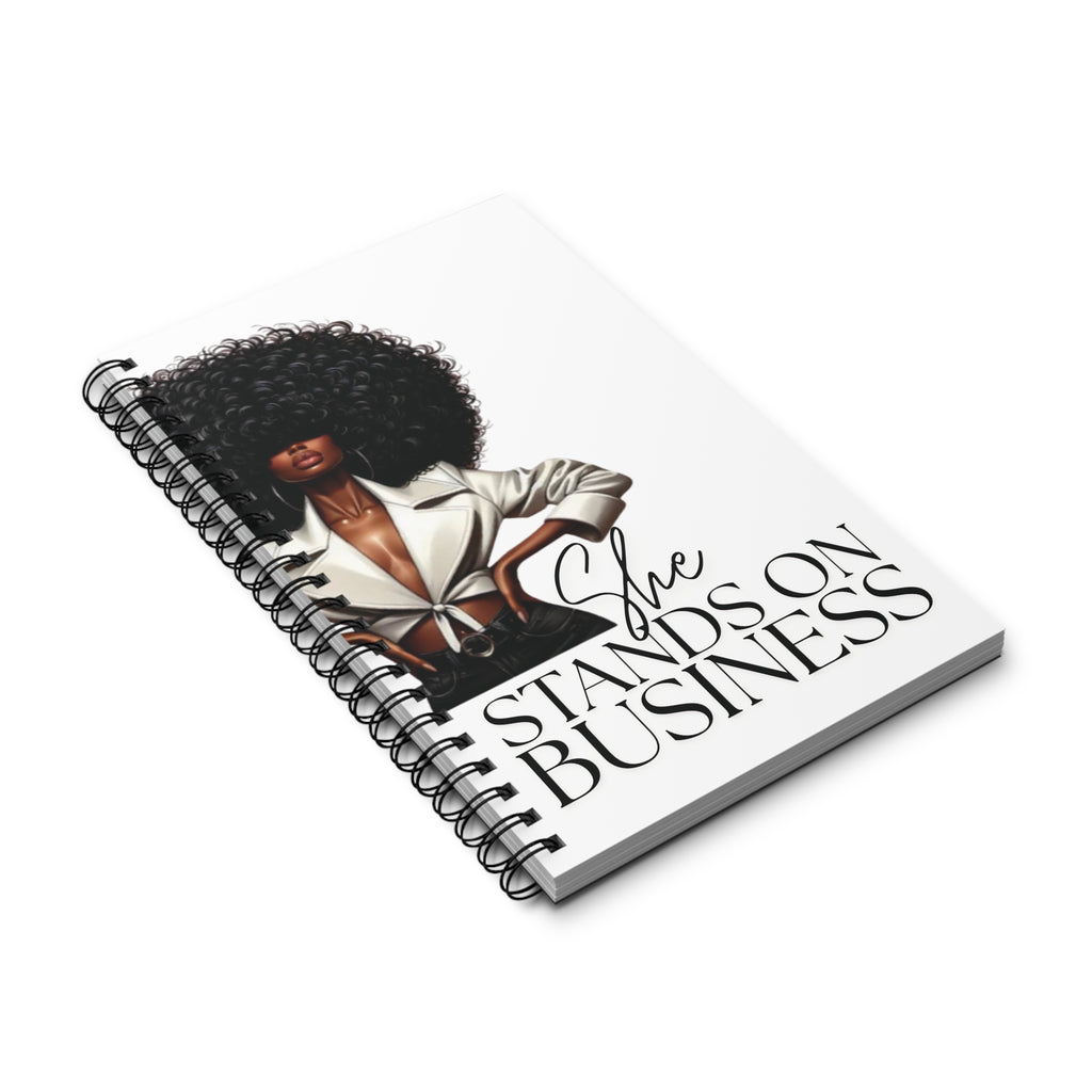 Empowerment Spiral Journal - She Stands on Business, Motivational Notebook, Gift for Boss Babes, Inspirational Stationery, Black Women [...]