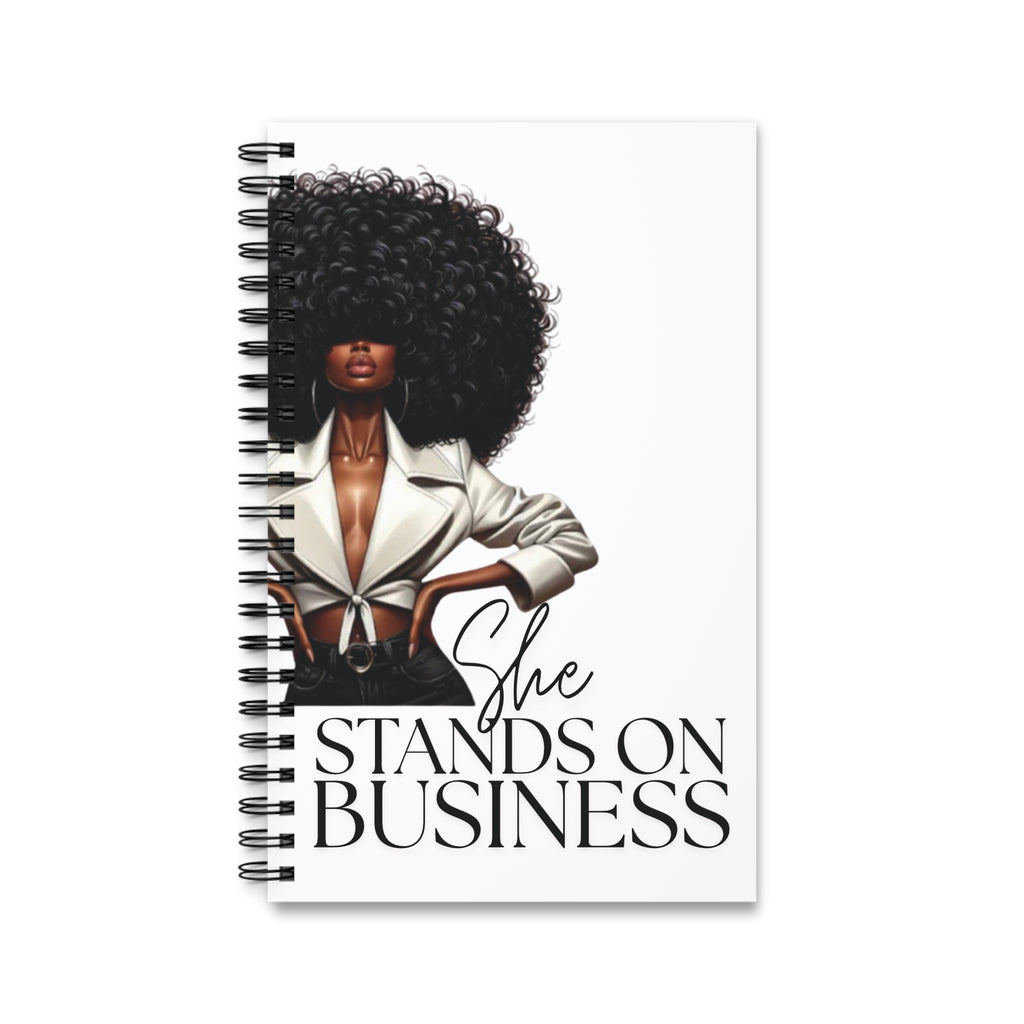 Empowerment Spiral Journal - She Stands on Business, Motivational Notebook, Gift for Boss Babes, Inspirational Stationery, Black Women [...]