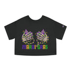 Mardi Gras Cropped T-Shirt - Fun Festival Tee, Casual Wear, Unique Gift for Celebrations, Spring Style, Streetwear