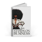 Empowerment Spiral Journal - She Stands on Business, Motivational Notebook, Gift for Boss Babes, Inspirational Stationery, Black Women [...]