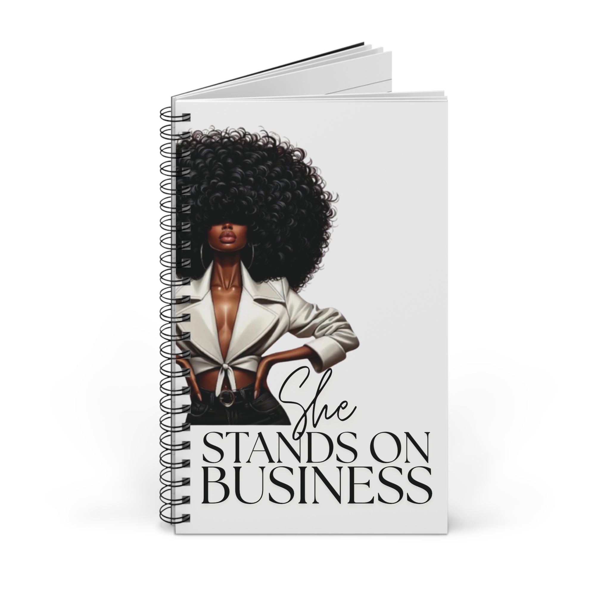 Empowerment Spiral Journal - She Stands on Business, Motivational Notebook, Gift for Boss Babes, Inspirational Stationery, Black Women [...]