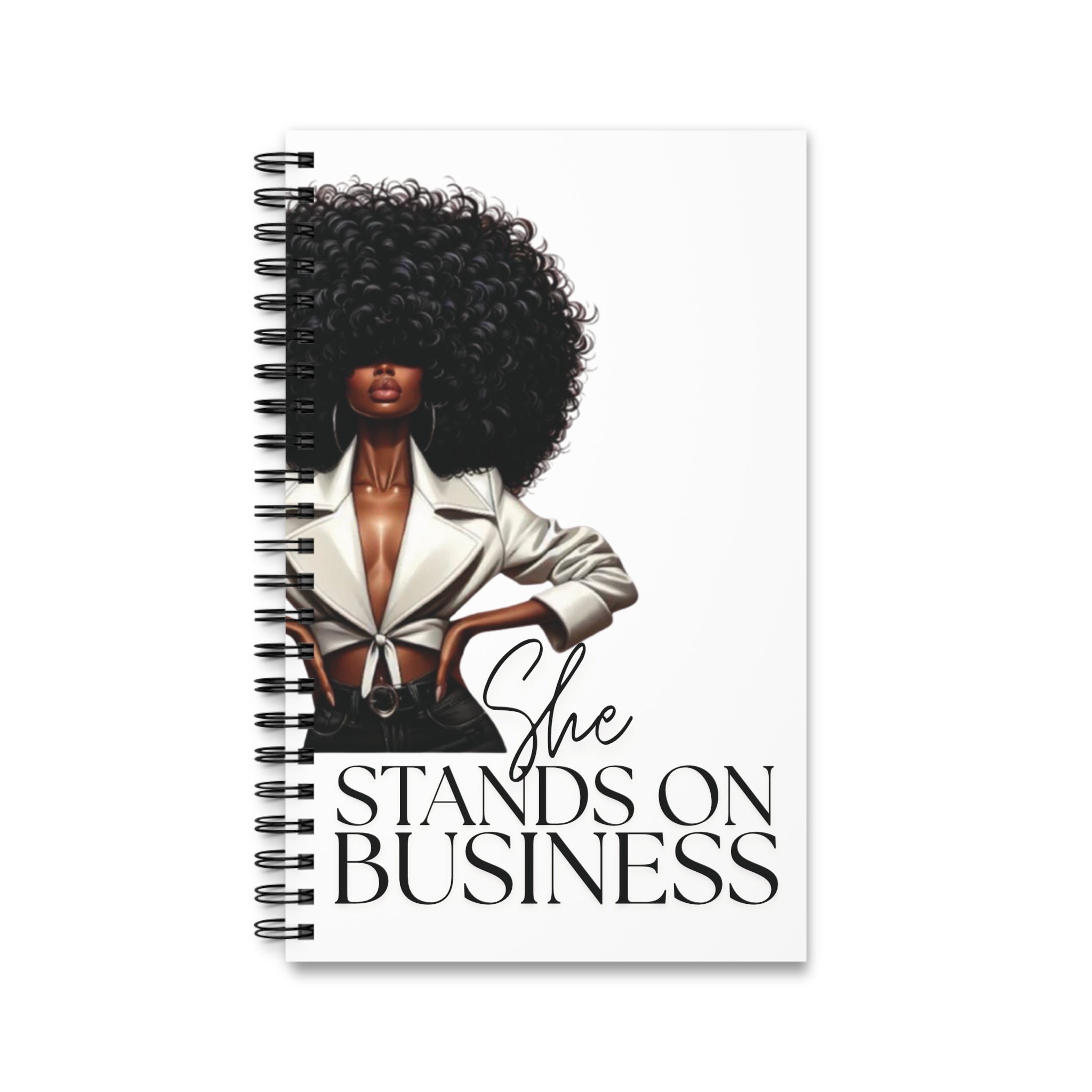 Empowerment Spiral Journal - She Stands on Business, Motivational Notebook, Gift for Boss Babes, Inspirational Stationery, Black Women [...]