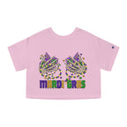 Mardi Gras Cropped T-Shirt - Fun Festival Tee, Casual Wear, Unique Gift for Celebrations, Spring Style, Streetwear