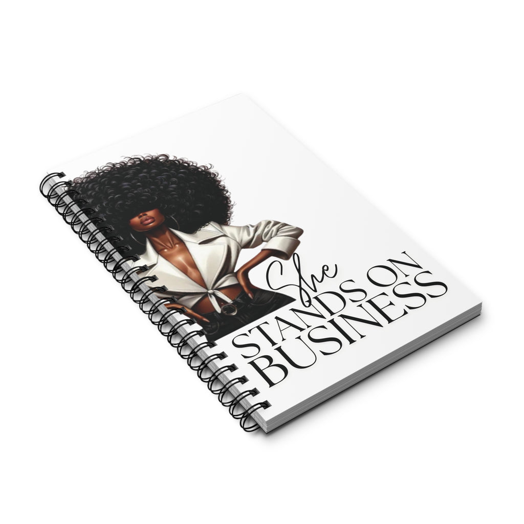 Empowerment Spiral Journal - She Stands on Business, Motivational Notebook, Gift for Boss Babes, Inspirational Stationery, Black Women [...]