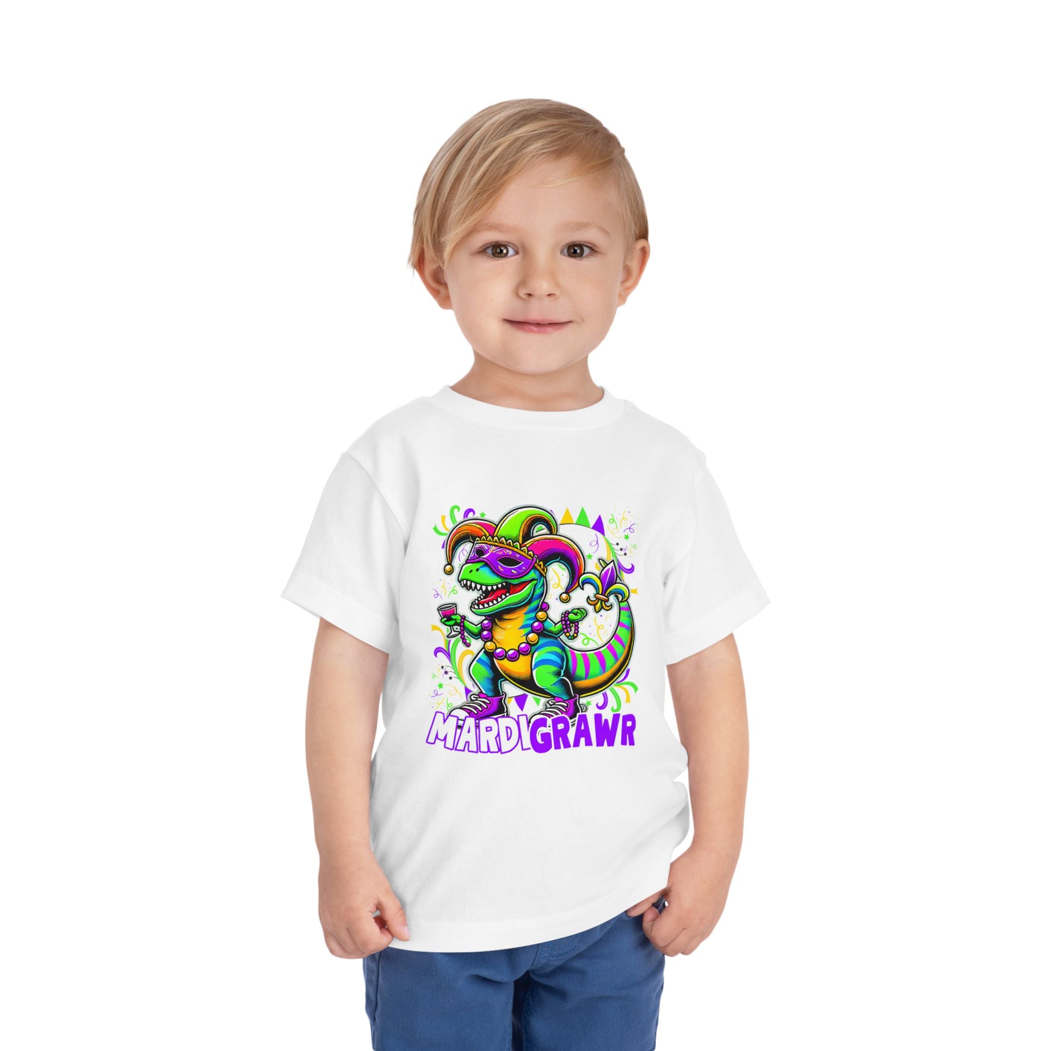 Dino Mardi Gras Toddler Tee