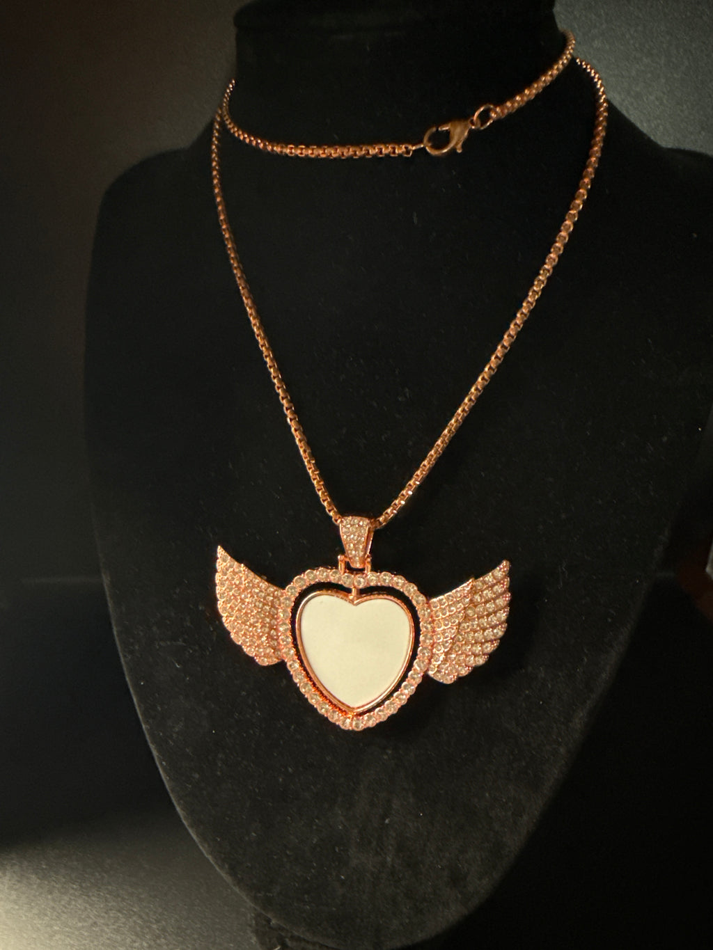 Double Sided Wing Heart Necklace