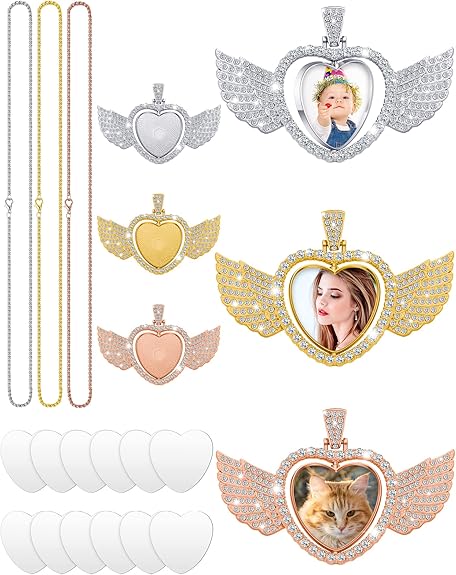 Double Sided Wing Heart Necklace