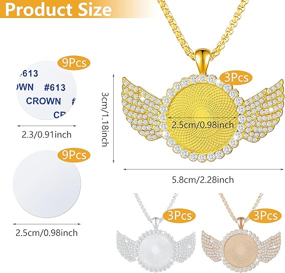 Small Circle Wing Necklace